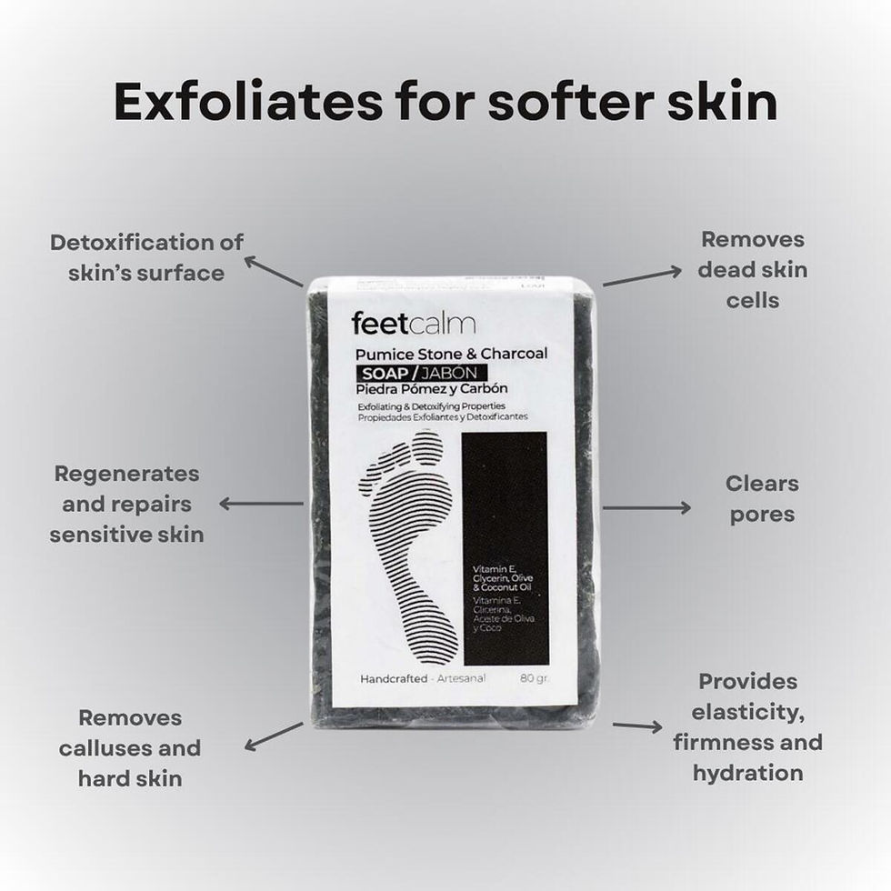 Thumbnail: Feetcalm Pumice Stone & Charcoal Soap 80grams