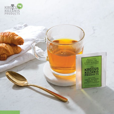 Botana & Tea - Organic Saffron Herbal Tea: Mint, Lemongrass & Greek Saffron Tea