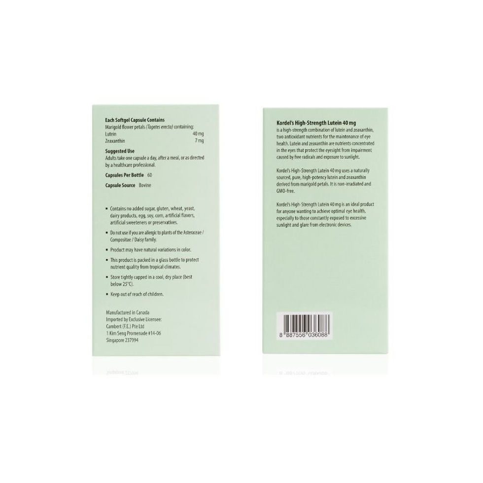 Thumbnail: Kordel’s High-Strength Lutein 40 mg (60 Softgel Caps)