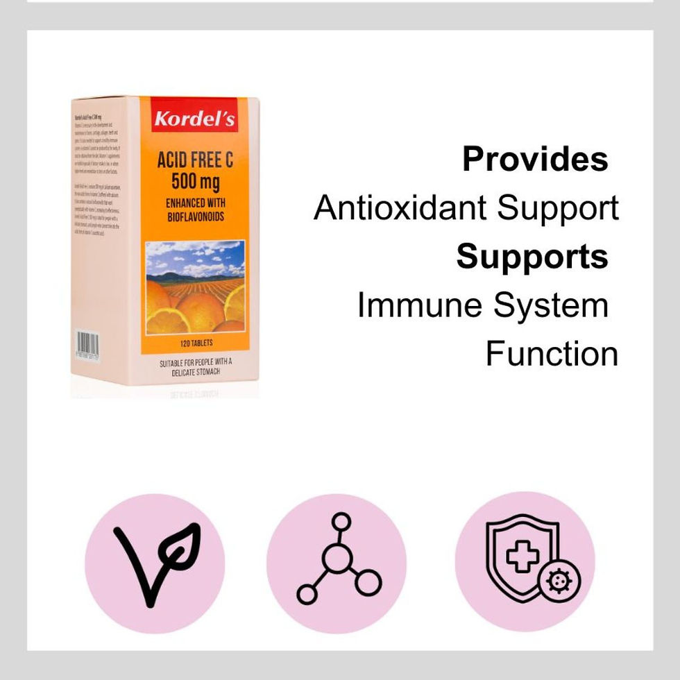 Thumbnail: Kordel's Acid Free C 500 mg Enhanced with Bioflavonoids 120 Tabs