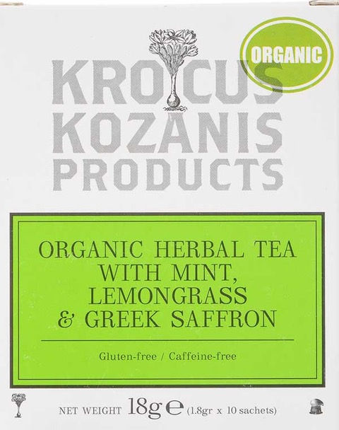 Thumbnail: Botana & Tea - Organic Saffron Herbal Tea: Mint, Lemongrass & Greek Saffron Tea