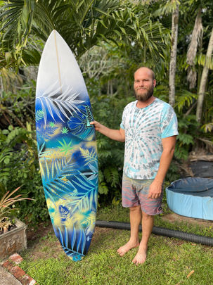 ripptide art, custom surfboard art, hawaii, oahu, hawaiian art, surf art, north shore art