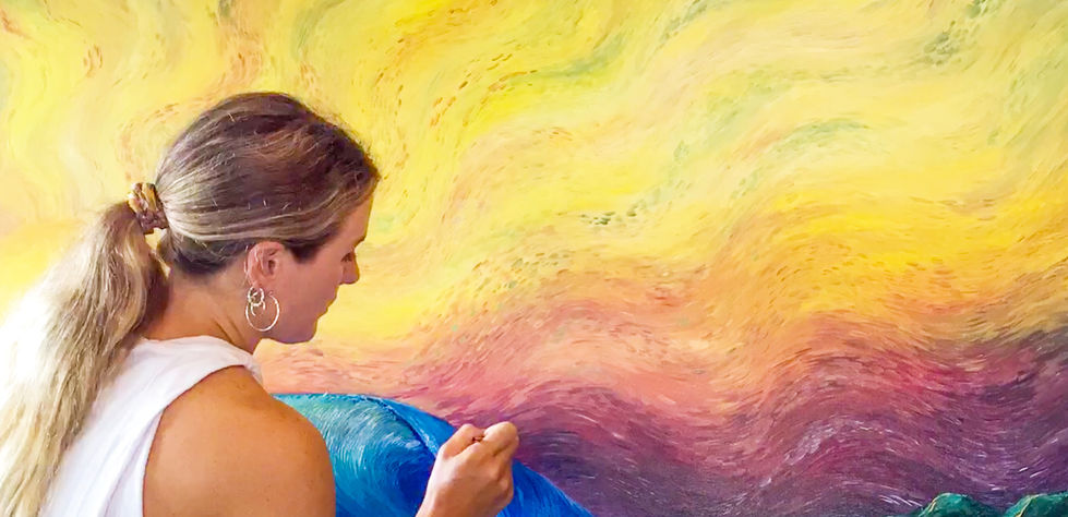 ripptide art, jessica ripp, oahu, hawaii, northshore, oil painting, hawaii art, ocean, waves