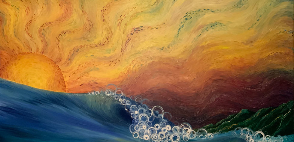 ripptide art, jessica ripp, oahu, hawaii, northshore, oil painting, hawaii art, ocean, waves