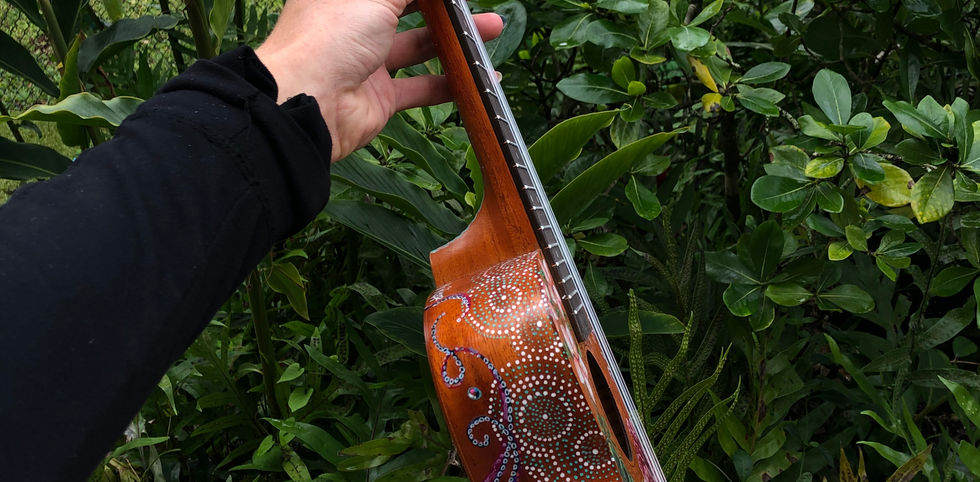 ukulele art, jessica ripp, ripptide art, posca art, oahu, hawaii, tropical, one of a kind