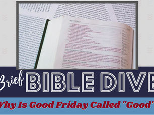 Brief Bible Dive with Pastor Nik