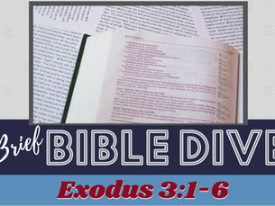 Brief Bible Dive with Pastor Nik