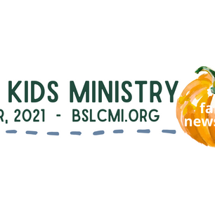 BSLC Kids Ministry October Newsletter