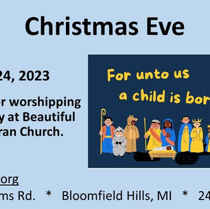 December 24, 2023 Christmas Eve Worship