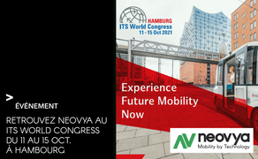Venez rencontrer Neovya au ITS WORLD CONGRESS du 11 au 15 octobre 2021 à Hambourg