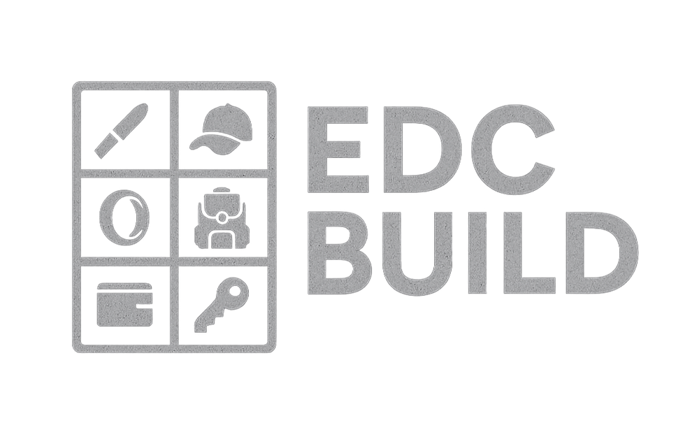 Eye-level view of a minimalist black and white logo featuring four connected squares symbolizing gear slots