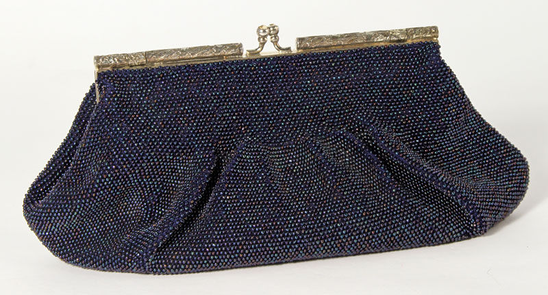 Thumbnail: ND Midnight Blue Beaded Convertible Clutch