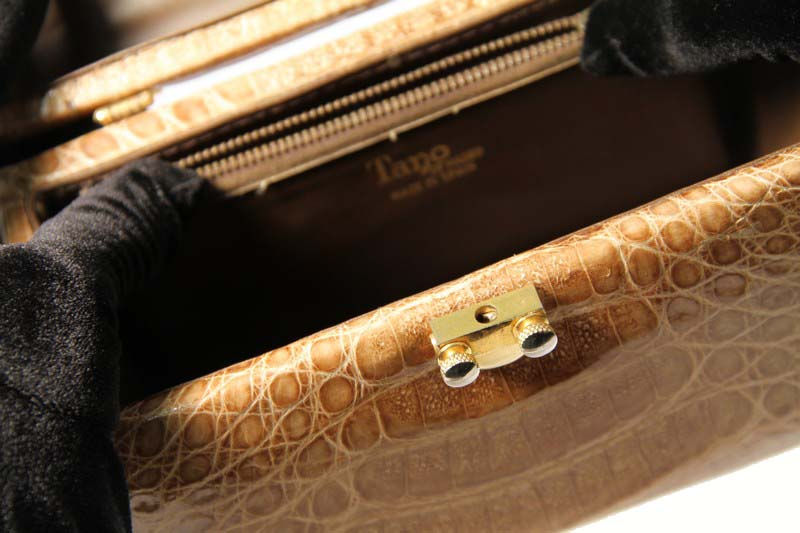Thumbnail: Tano of Madrid Rare Alligator Box Purse