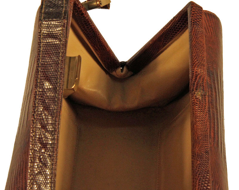 Thumbnail: Revits Exact Matc1940's Brown Lizard Purse