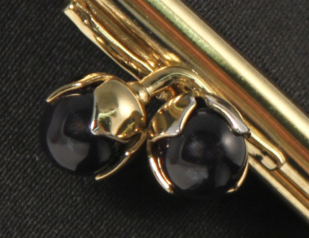 Thumbnail: Peck & Peck Black Heavy Crepe Fold-over Clutch