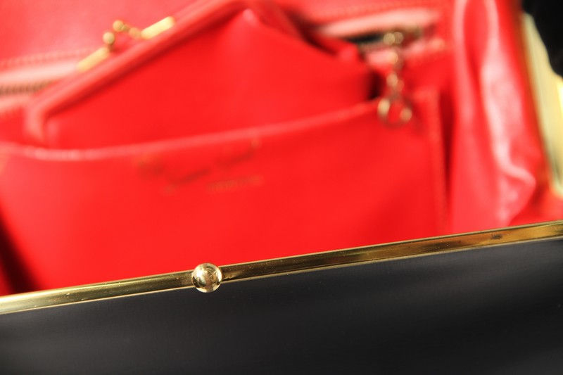 Thumbnail: Susan Gail Black Leather Purse