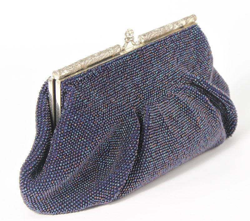 Thumbnail: ND Midnight Blue Beaded Convertible Clutch