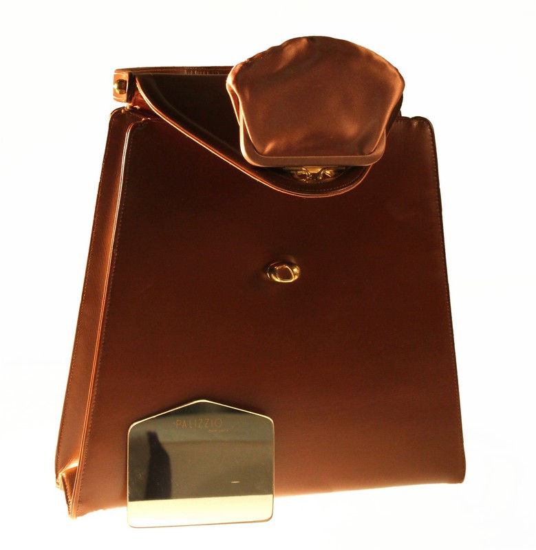 Thumbnail: A-Line Brown Smooth Leather Kelly Purse