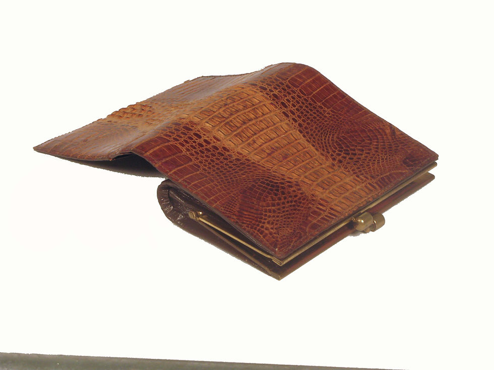 Thumbnail: Genuine Brown Hornback Crocodile Wallet
