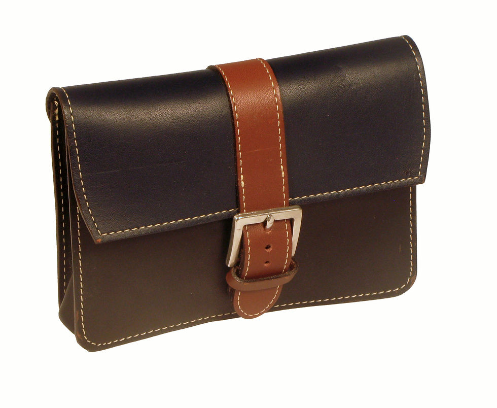 Thumbnail: Navy and Black Buckle Pouch