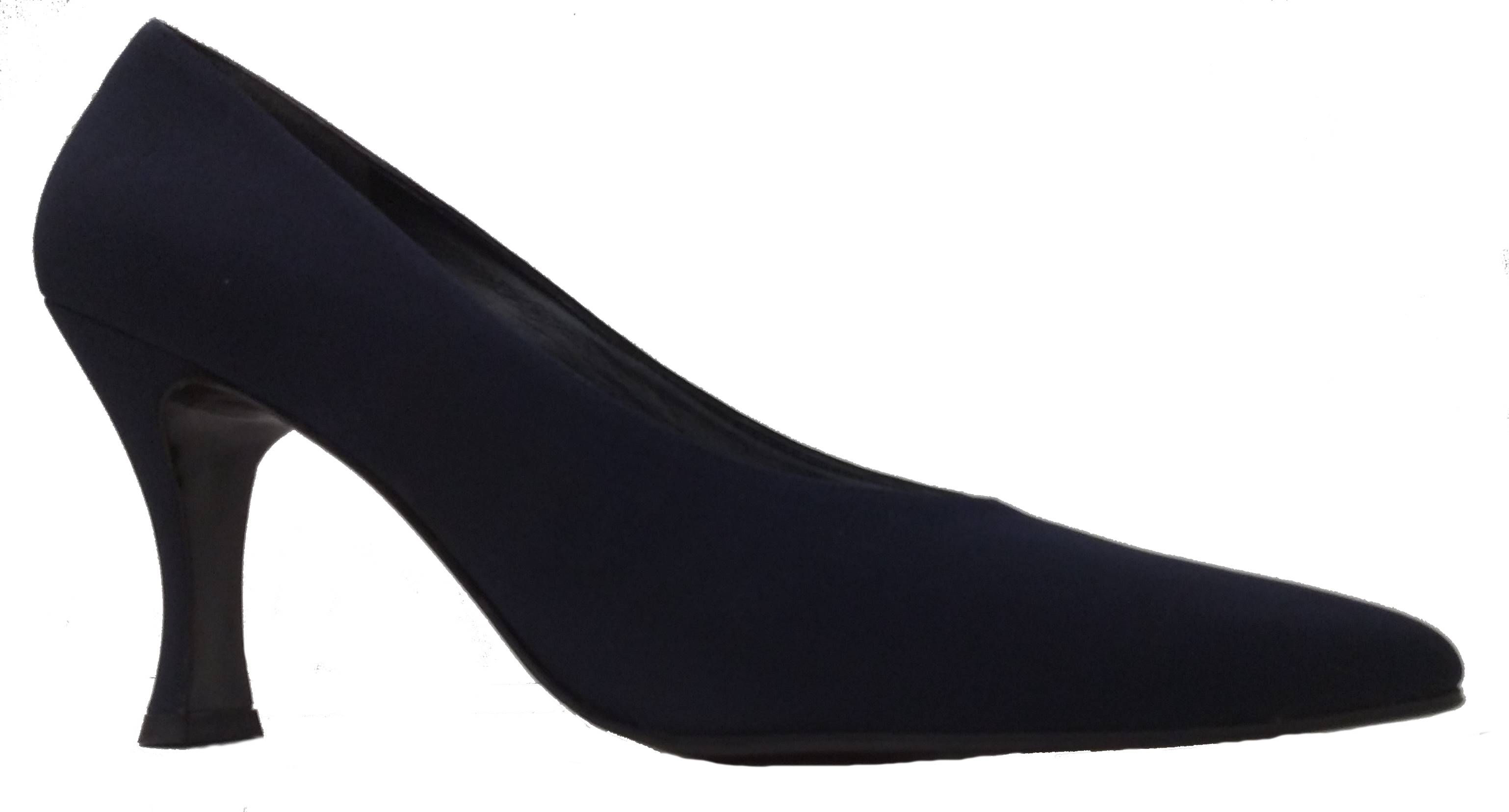 Stuart Weitzman Navy Crepe Pumps