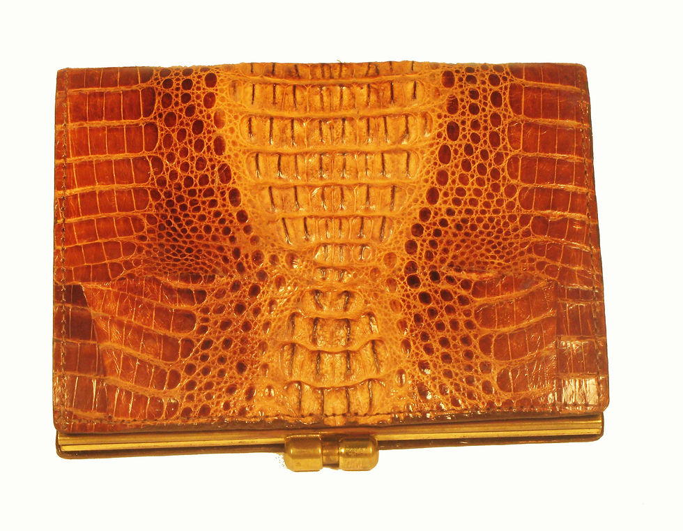 Thumbnail: Genuine Brown Hornback Crocodile Wallet