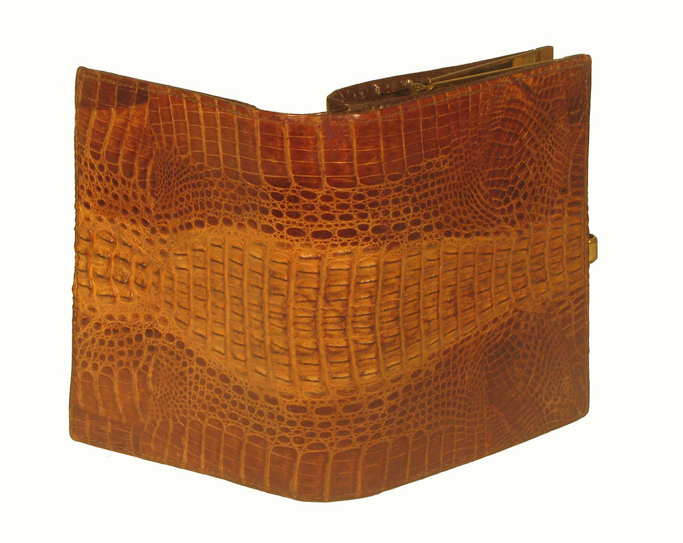 Thumbnail: Genuine Brown Hornback Crocodile Wallet