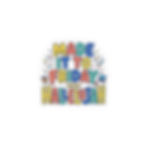 Made It To Friday Hallelujah kiss-cut sticker with colorful text