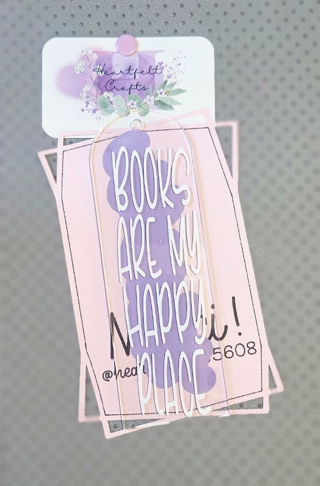 Bookmark with text Books Are My Happy Place.