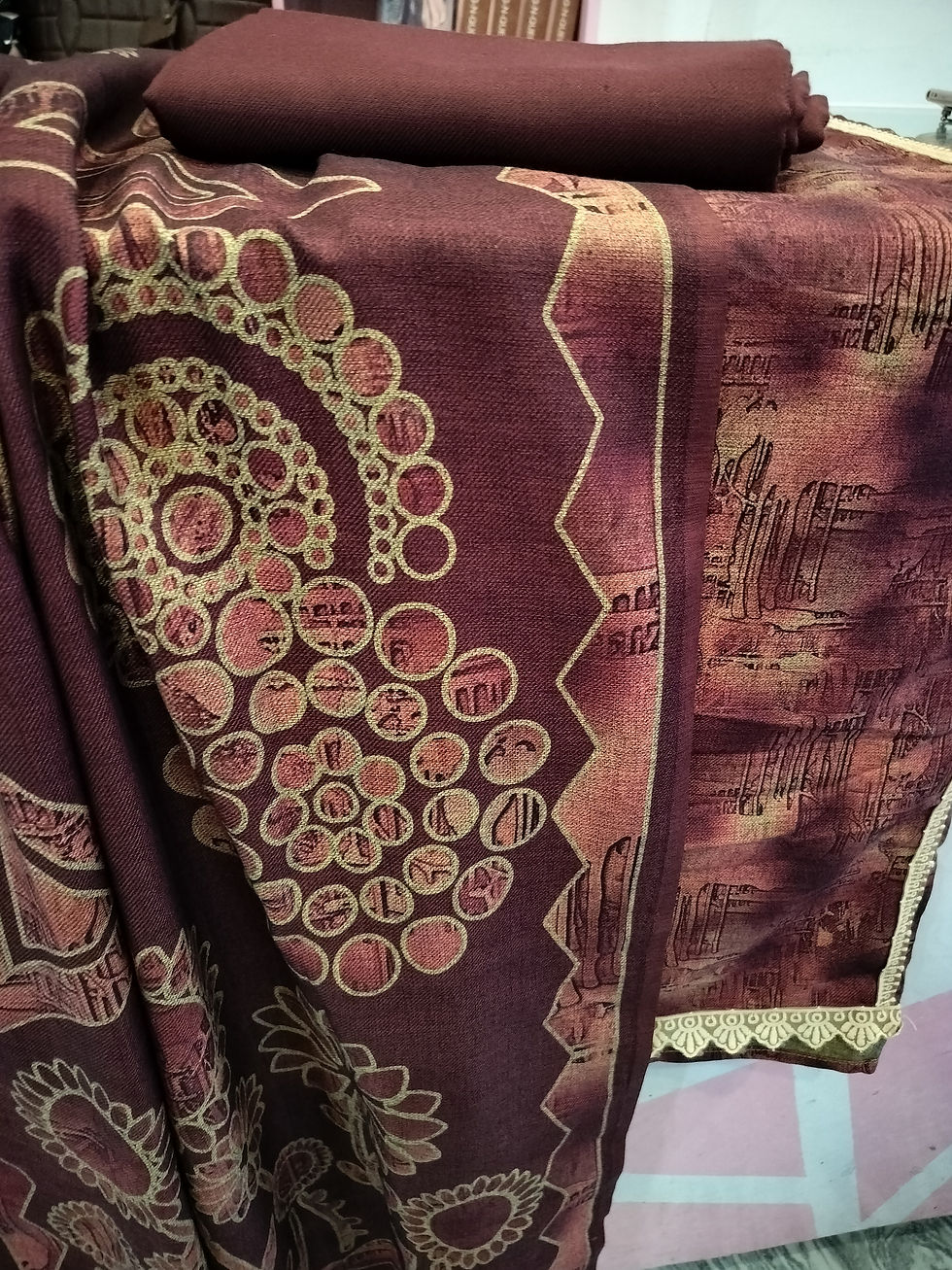 Thumbnail: Kullu warm pashmina unstitched suits 
