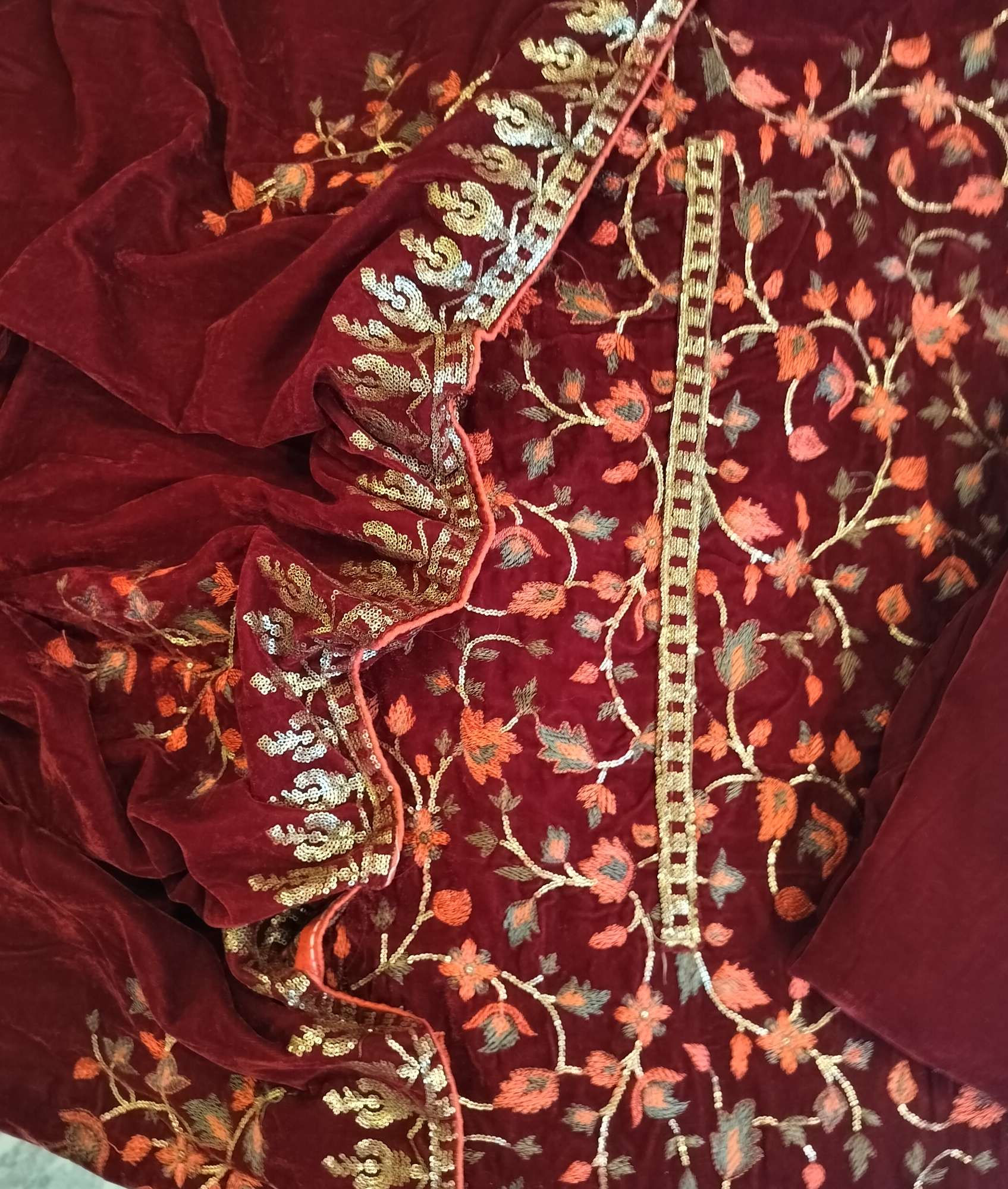 Premium quality Velvet heavy unstitched suit