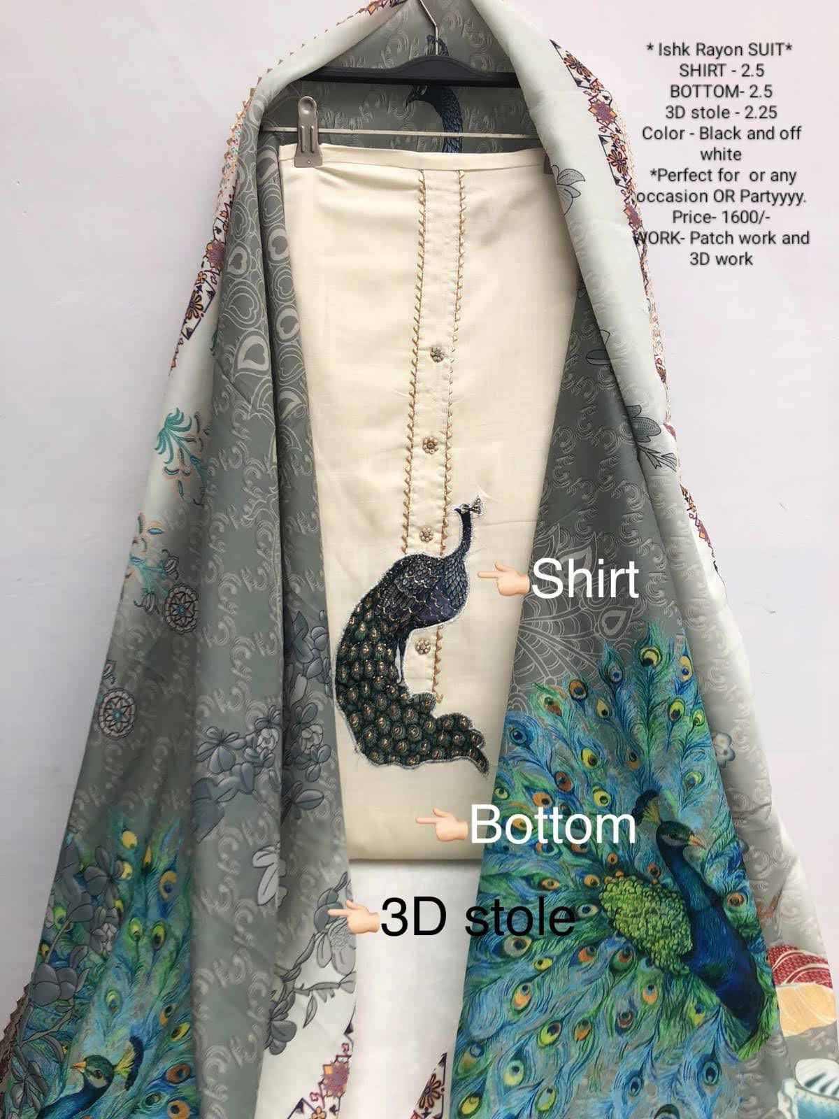 Rayon 3D unstitched suit