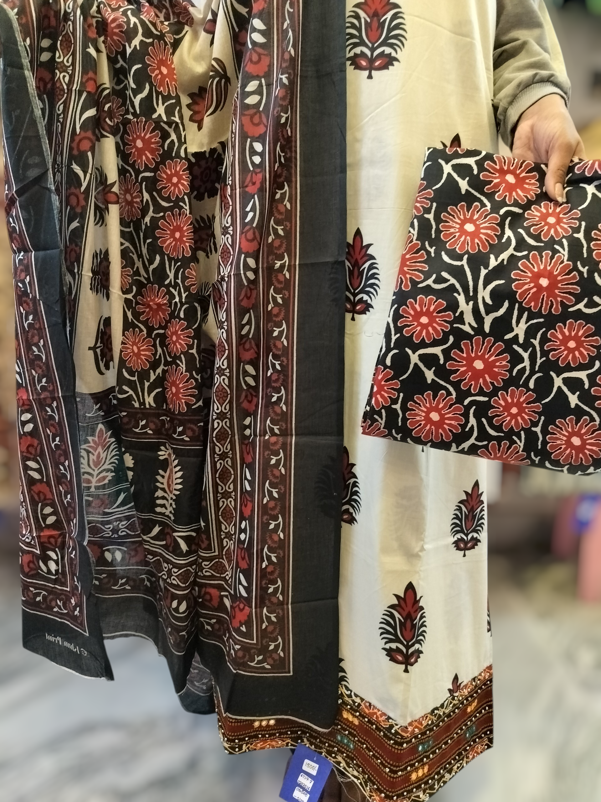 Pure cotton printed unstitched suits 