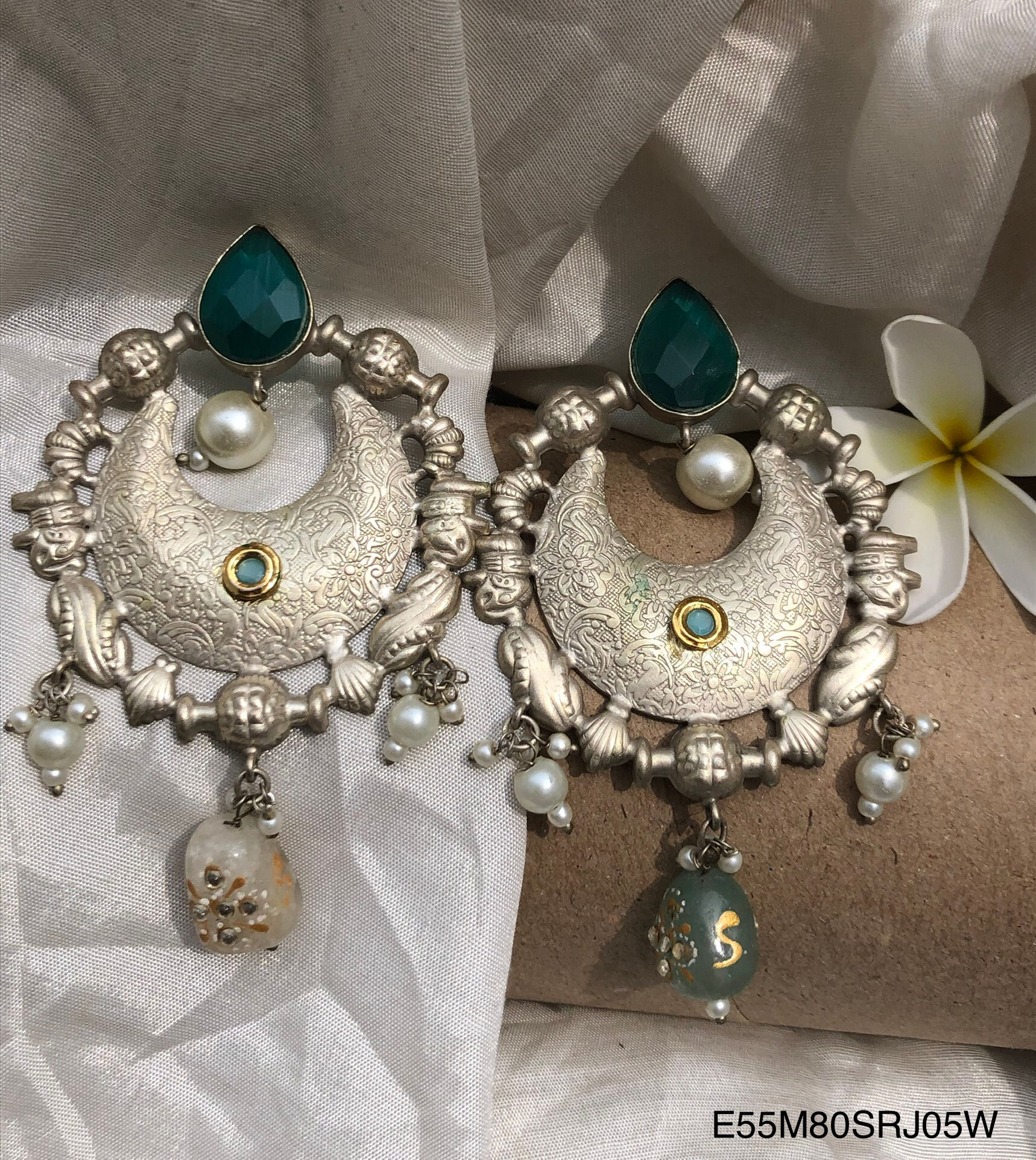 Silver Replica Jhumbo Earring 