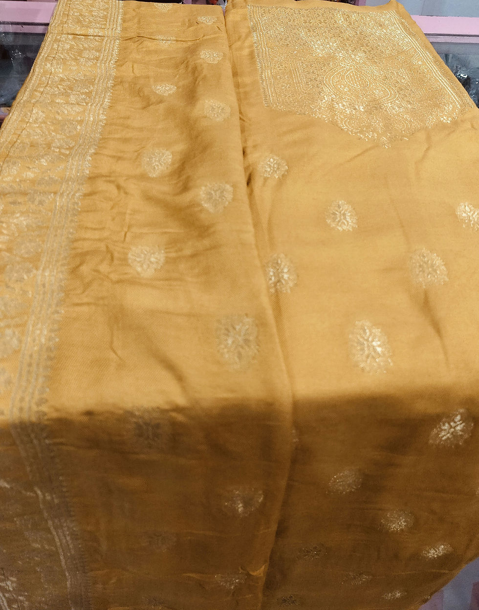 Thumbnail: Banarsi pashmina warm unstitched suits 