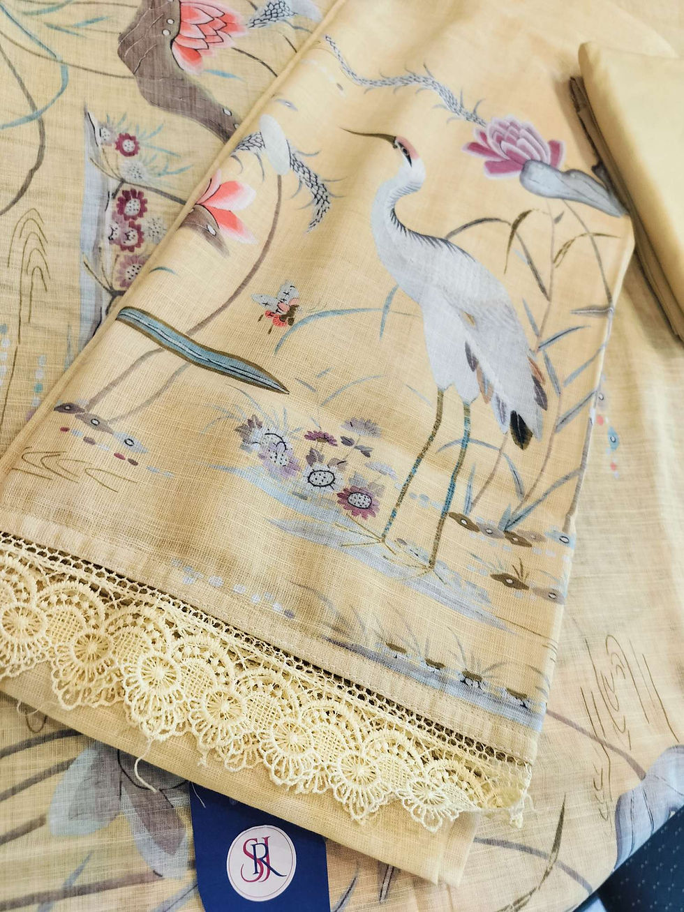 Thumbnail: Linen cotton designer unstitched cotton 