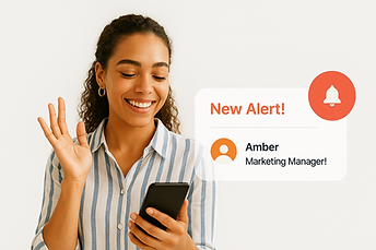 Mulher se inscrevendo na Newsletter Amber