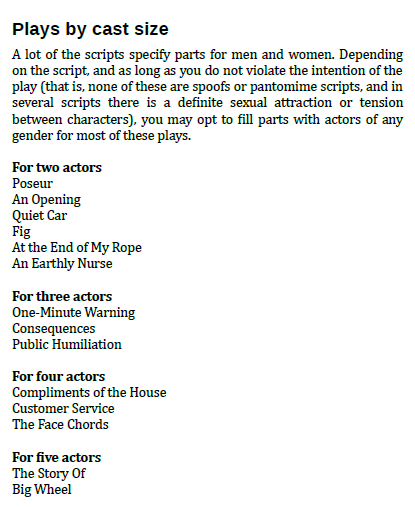 Thumbnail: Just Add Actors: ready-to-serve short plays