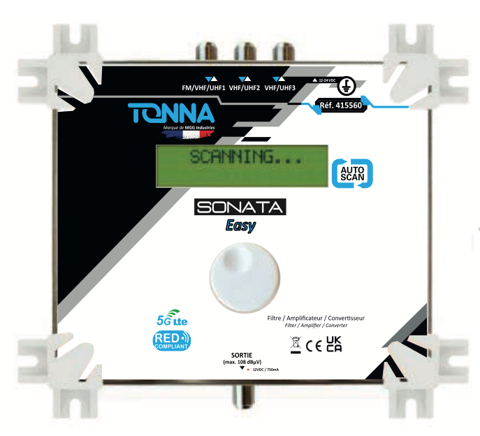 Centrale de filtrage & amplification SONATA EASY 3 entrées/1 sortie - 50 canaux