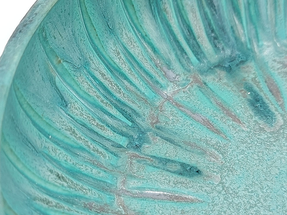 Thumbnail: Hand Thrown, Glazed and Carved Little Bowl in Stoneware Pottery