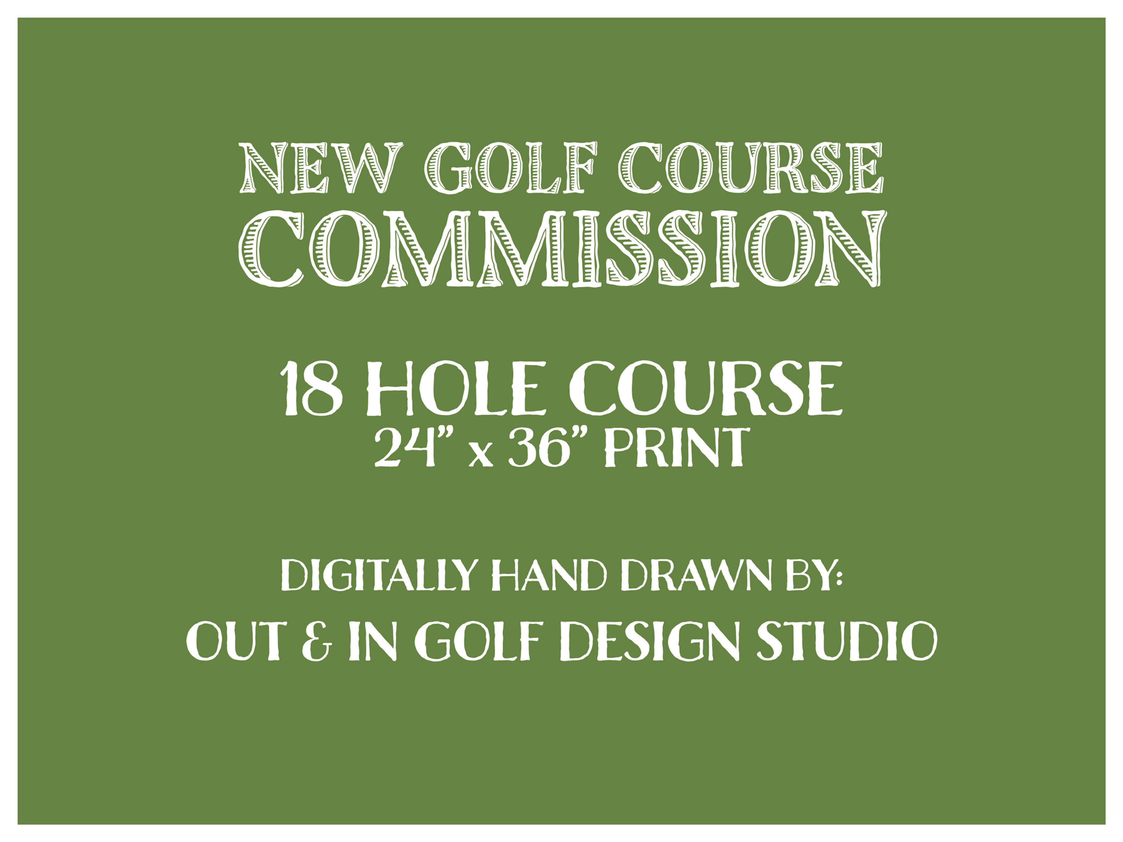 Custom 24"x36" Map - 18 Holes
