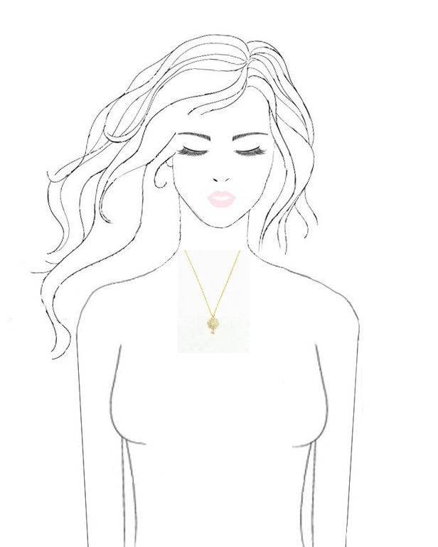 Thumbnail: Charleston Gates Collection - Meeting St. Gold Necklace - 1 Layer with Blossom