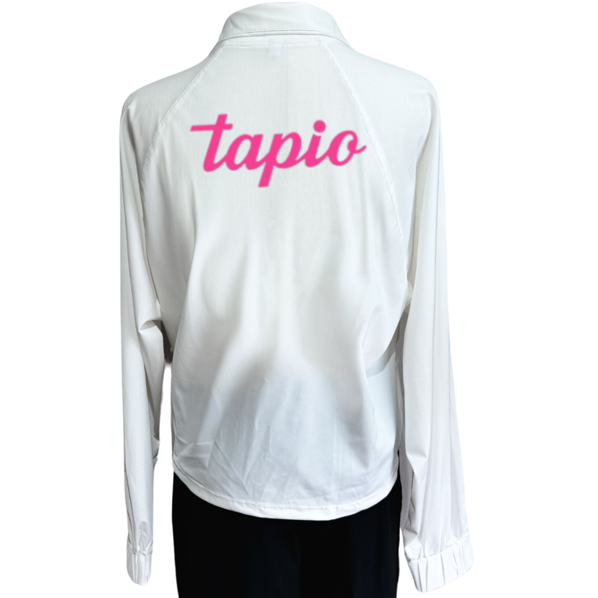 Athletic Full Zip Cropped Jacket-White