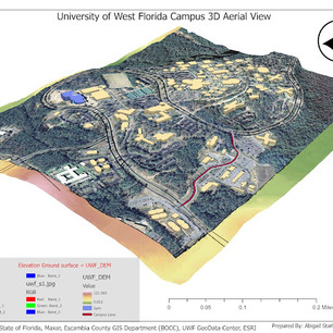 3D Scene of LiDAR map of georeferenced UWF map(s)