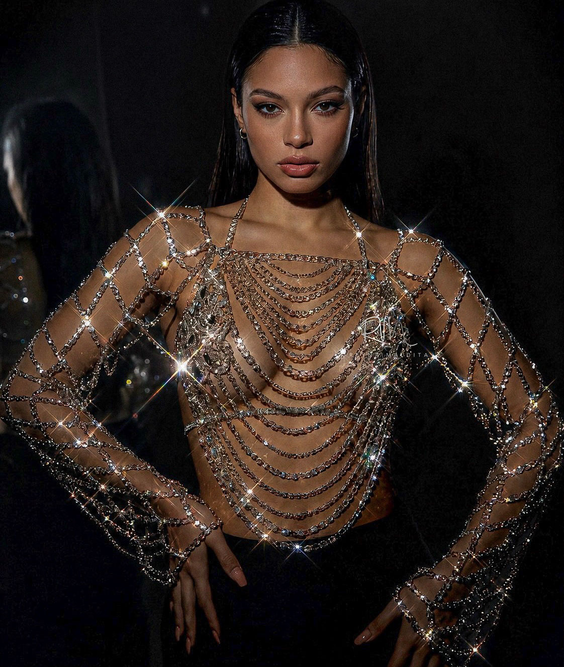 Premium Empress Crystal Top - Platinum