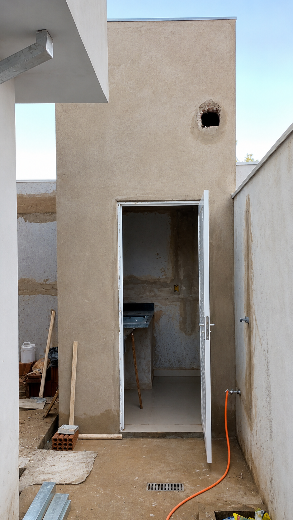 Cozinha gourmet com ilha, acabamento em porcelanato, obra em condomínio, Draft Civil, construção civil em Orlândia