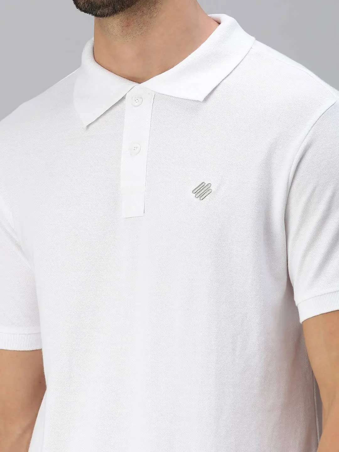 ONN POLO TSHIRT WITHOUT POCKET WHITE COLOUR
