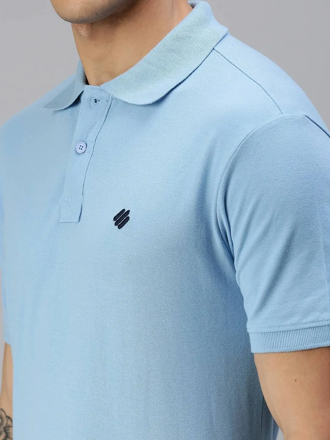 ONN POLO TSHIRT WITHOUT POCKET POWDER BLUE COLOUR