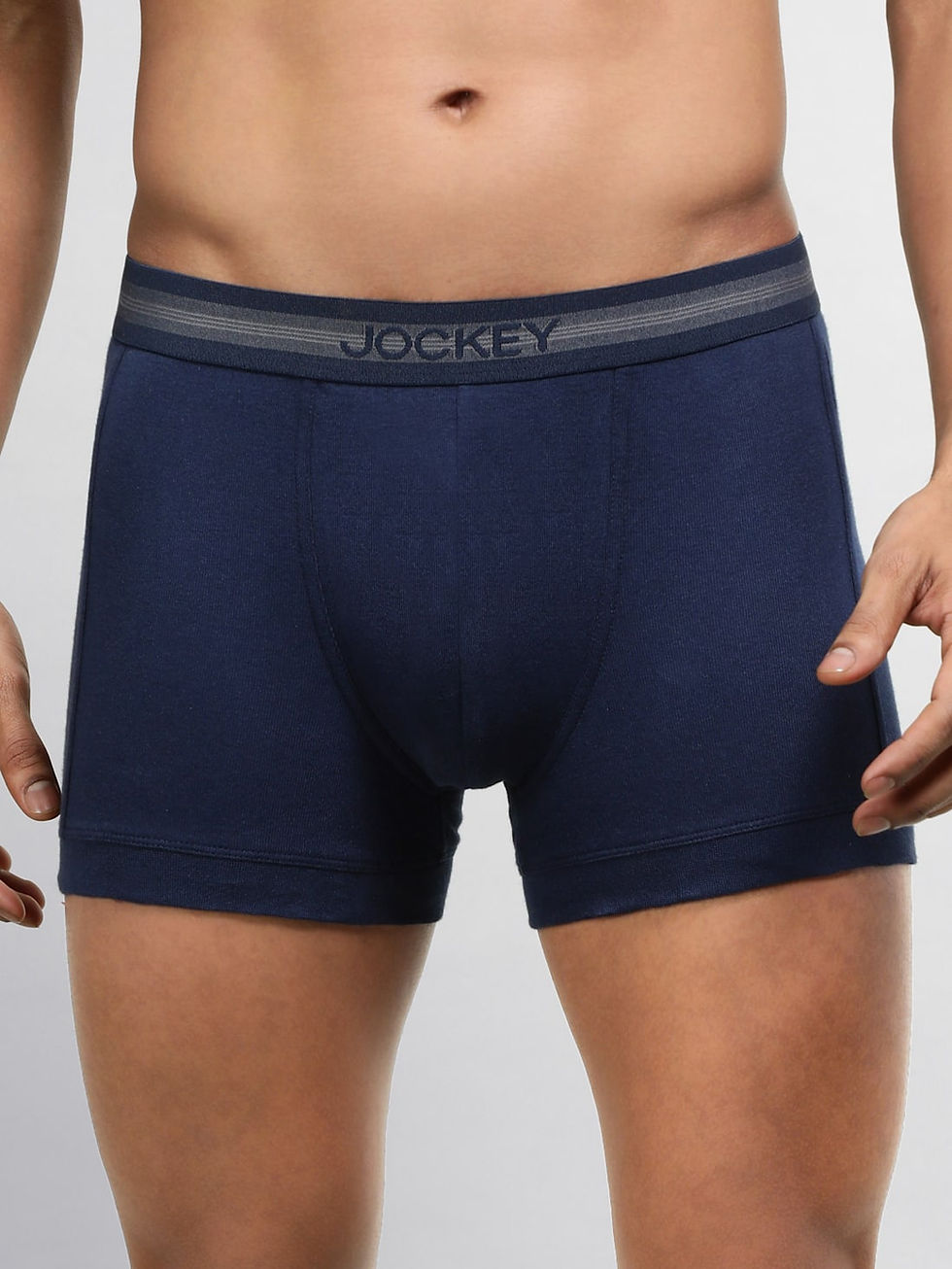 Thumbnail: Jockey Mens Rib Solid Trunk Pack of 2 #1015