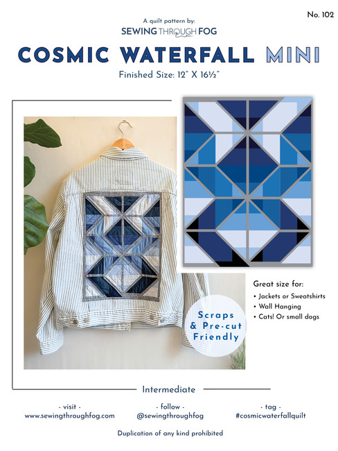 Cosmic Waterfall Mini Quilt Pattern for Jackets